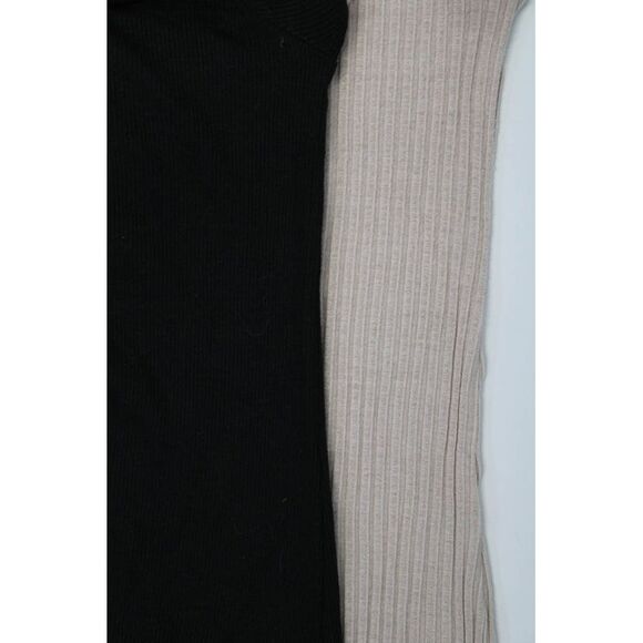 3x1 NYC Goldie Womens Blouses Beige Black Size Extra Small Small Lot 2 - Picture 2 of 3